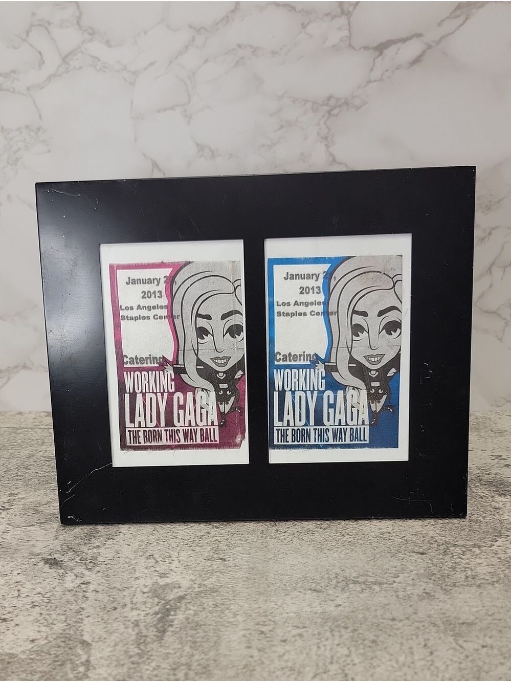 Rare Framed Lady Gaga Backstage Pass set 2013